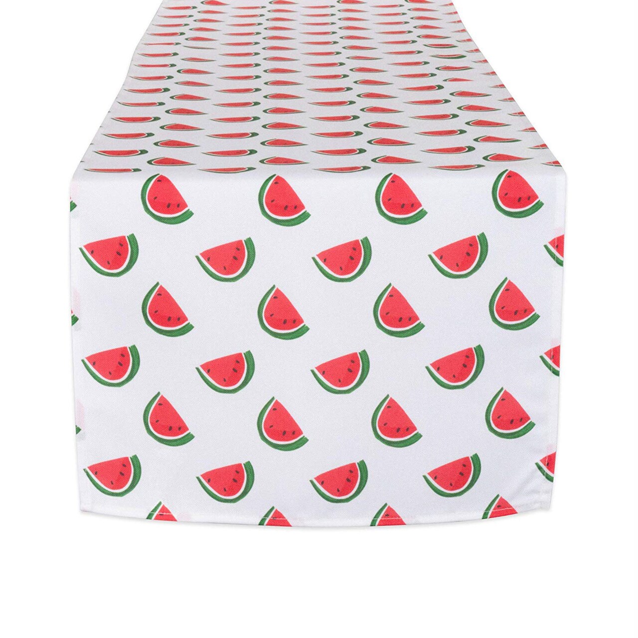Contemporary Home Living Watermelon Outdoor Table Runner - 72" - White and Red